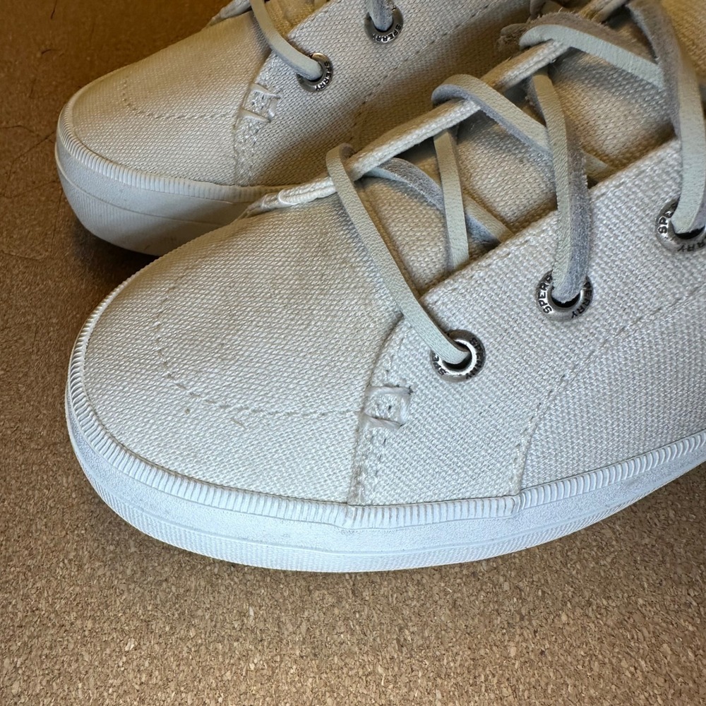 Sperry Top-Sider Crest Vibe Womens 7W White Canvas Sneakers STS99250 - Picture 10 of 10